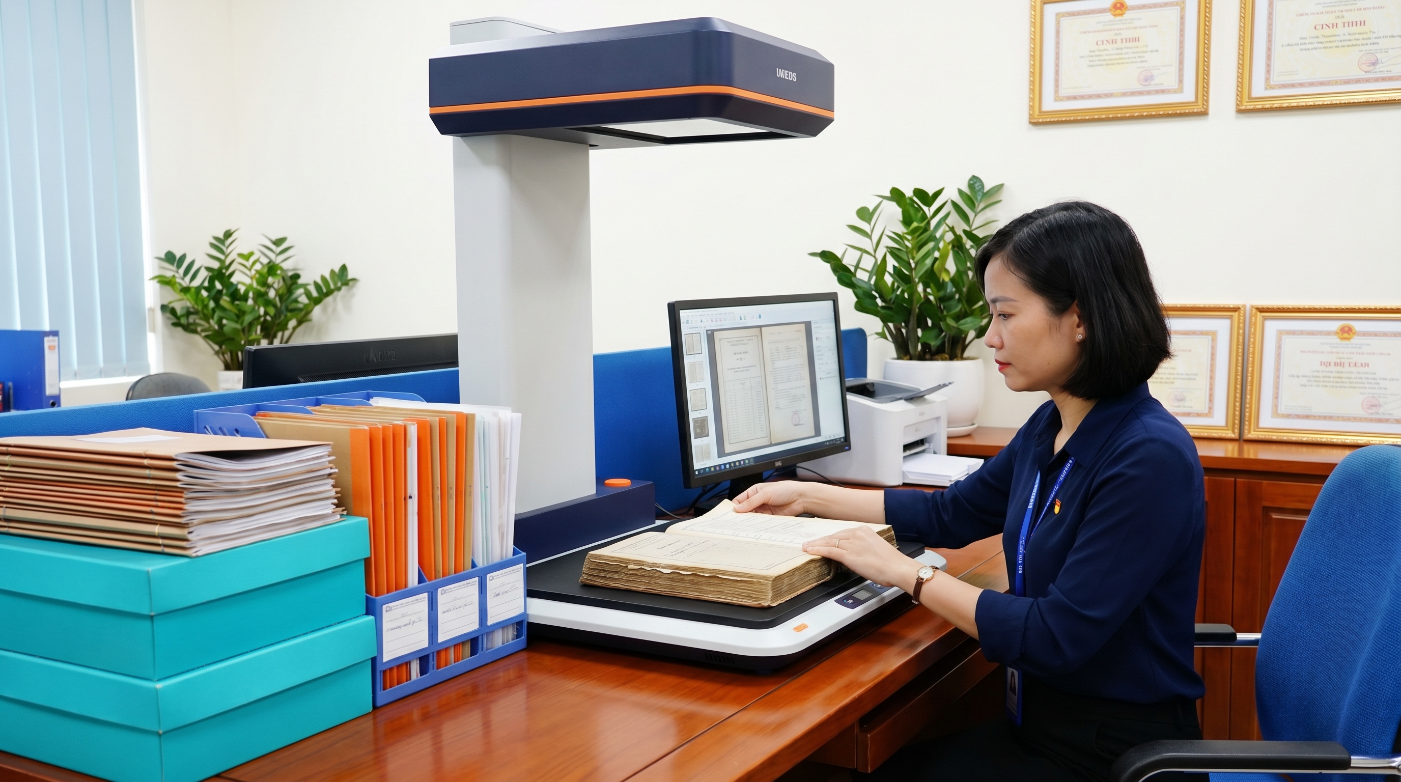 Máy scan chuyên dụng cho thuê phục vụ số hóa tài liệu sổ sách hồ sơ