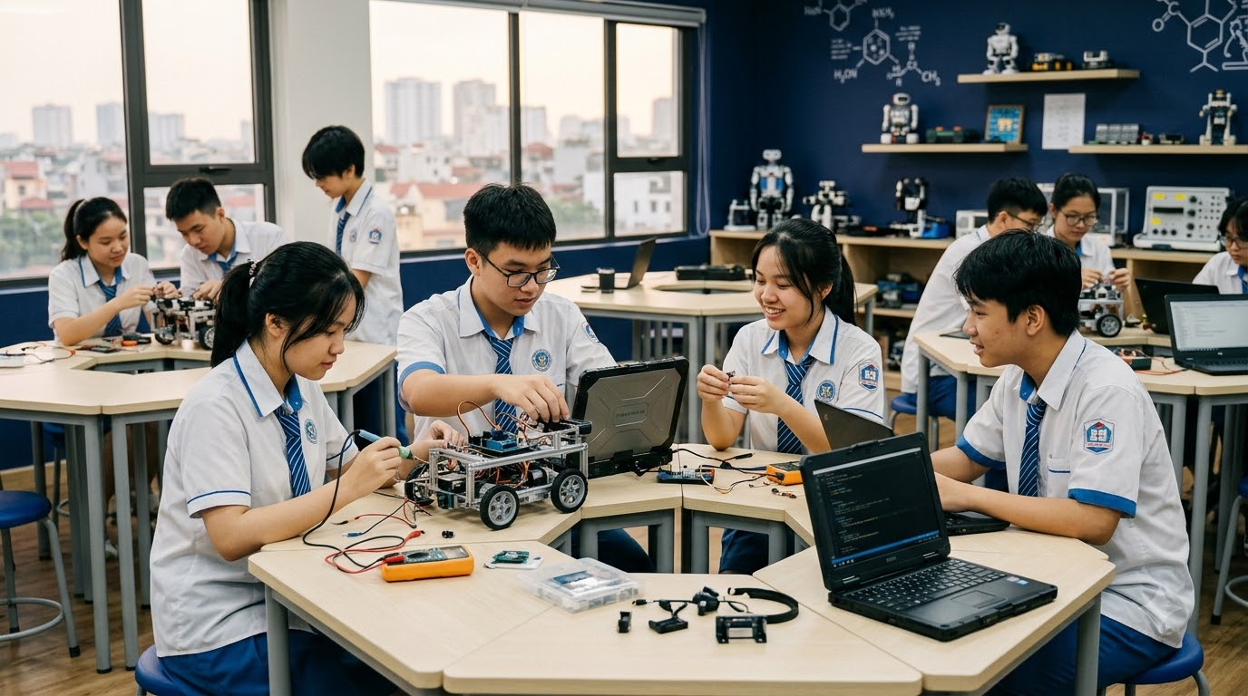 Ứng dụng robot giáo dục trong phòng STEM và AI