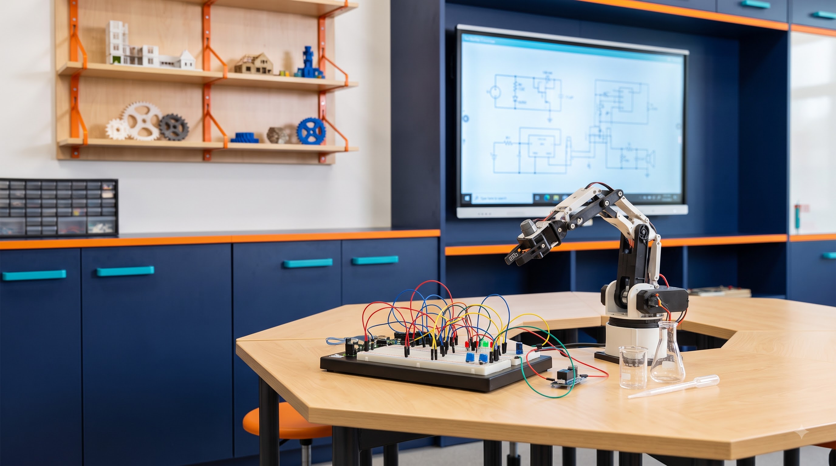 Các hạng mục nội thất và thiết bị trong phòng STEM